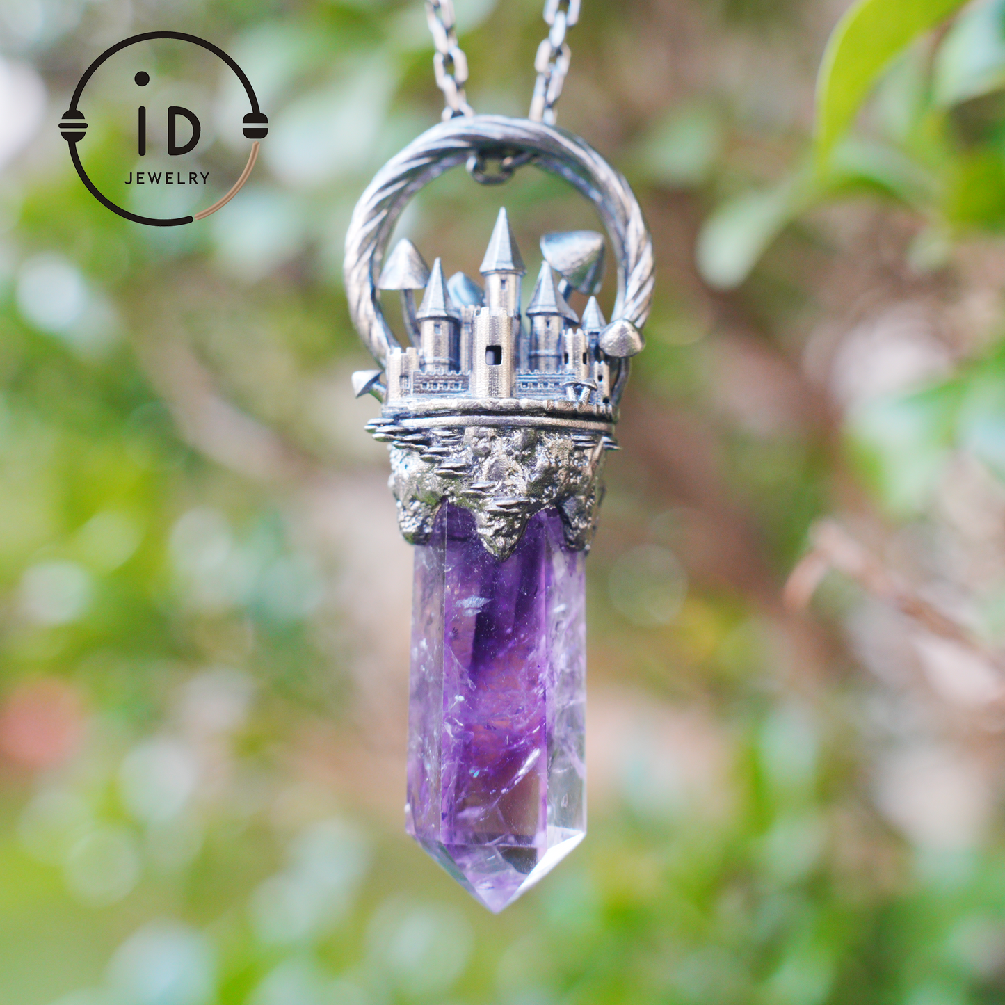 Handcrafted Castle Pendant, 925 Silver, Unique Fantasy Jewelry, Magic Castle Necklace, Perfect Fantasy Gift, Mystical Jewelry