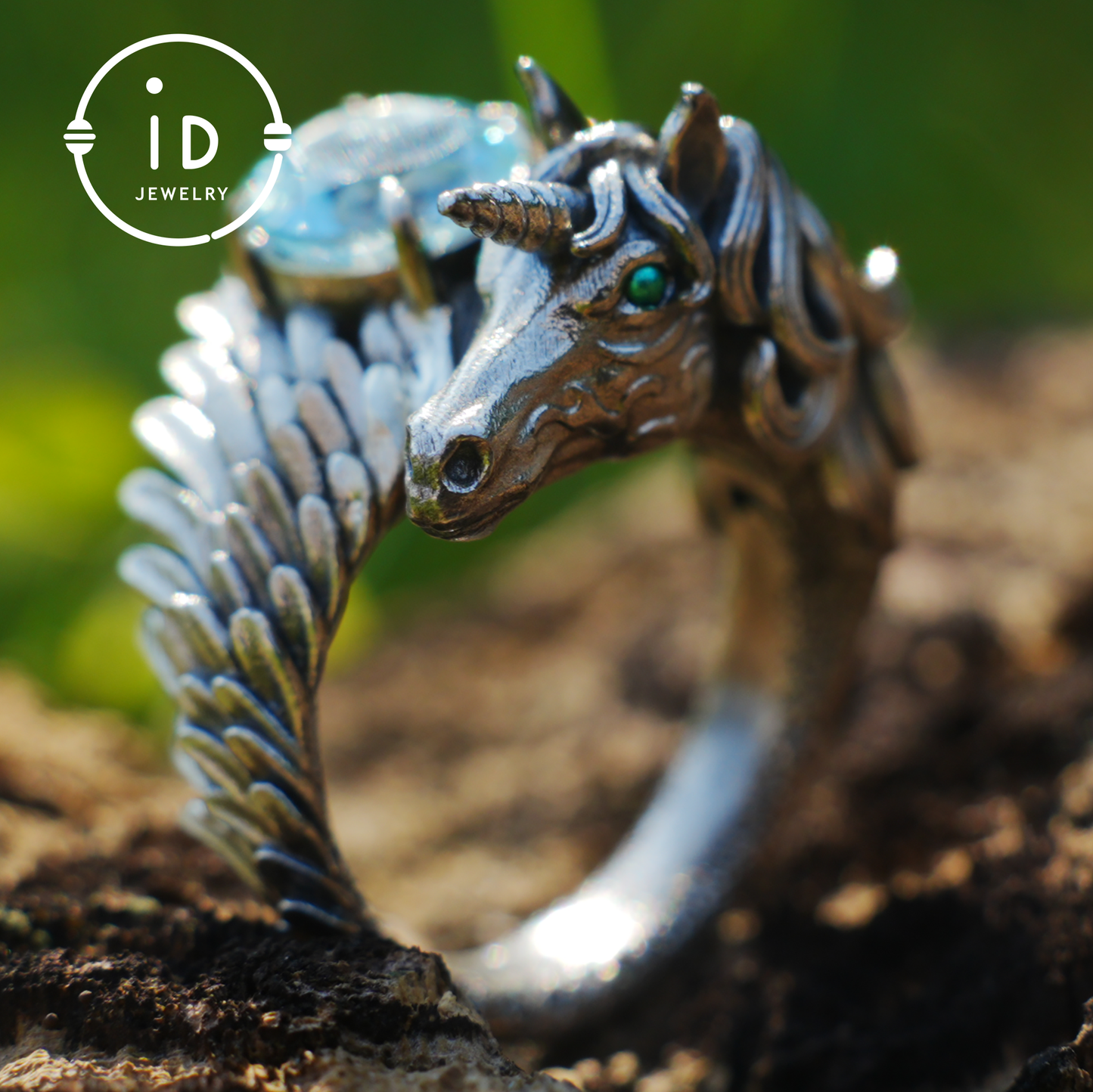Handgeschnitzter Ring mit mystischer Kreatur | Magischer Wächter des inneren Lichts | Traumtotem-Fantasieschmuck | Symbol der Vorstellungskraft und des Geistes