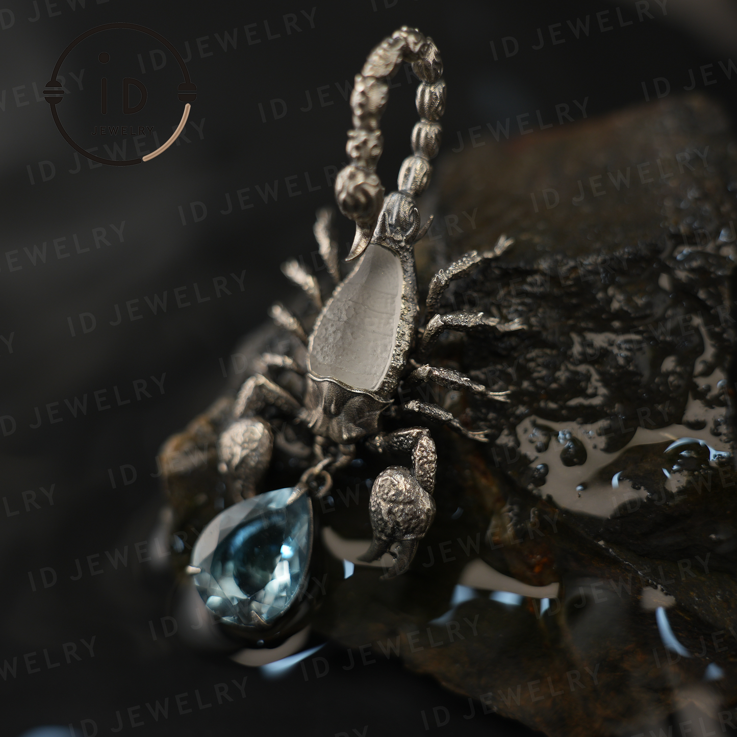 Stellar Scorpion Halskette 925 Silber Blautopas Anhänger Spiritueller Talisman Skorpion Schmuck Geschenk für Sie Astrologie Sternzeichen Schmuck