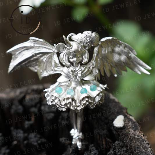 Zwillinge Sternzeichen Anhänger – Fantasy Mädchen Charm mit Galaxiestein, handgefertigter himmlischer Schmuck, astrologische Zwillingssymbol Halskette