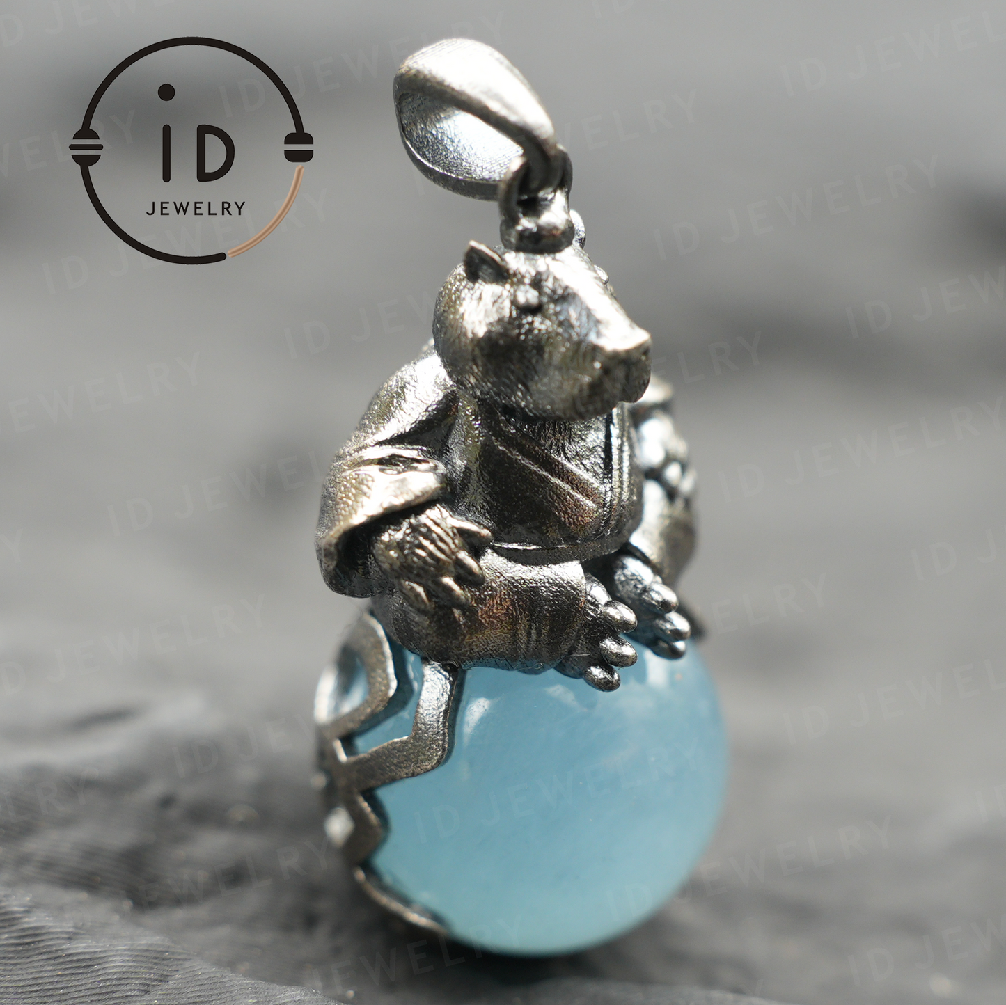 Capybara-Anhänger-Halskette · Zen-Tiertotem · Symbol für inneren Frieden · Geschenk für Meditationsliebhaber
