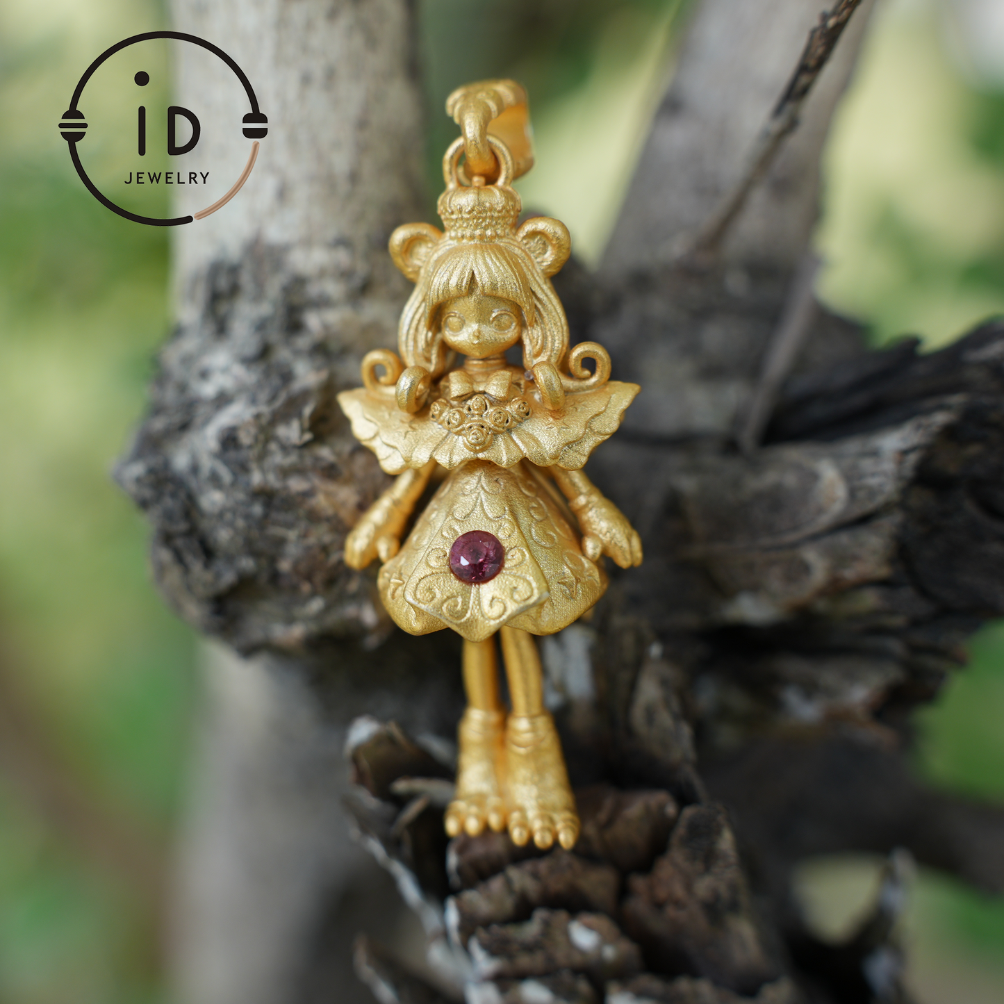925 vergoldeter Löwenmädchen-Anhänger|Natürliche Rubin-Halskette|Griechisches Mythos-Amulett|Löwe-Sternzeichen-Schmuck|Mut-Schutz-Geschenk
