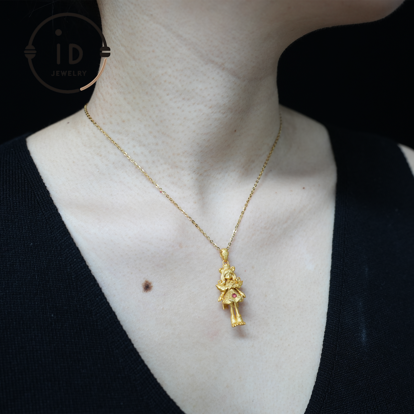 925 vergoldeter Löwenmädchen-Anhänger|Natürliche Rubin-Halskette|Griechisches Mythos-Amulett|Löwe-Sternzeichen-Schmuck|Mut-Schutz-Geschenk