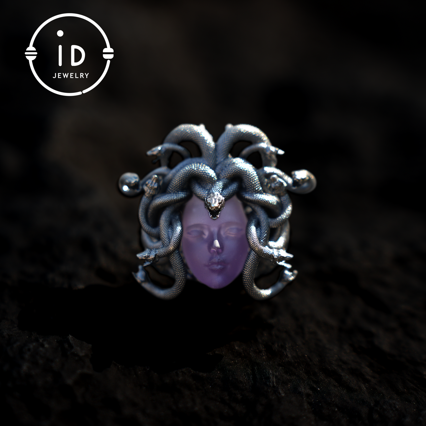 Medusa Pendant, 925 Sterling Silver, Handcrafted with Amethyst Crystal, Mythical Jewelry, Unique Gift
