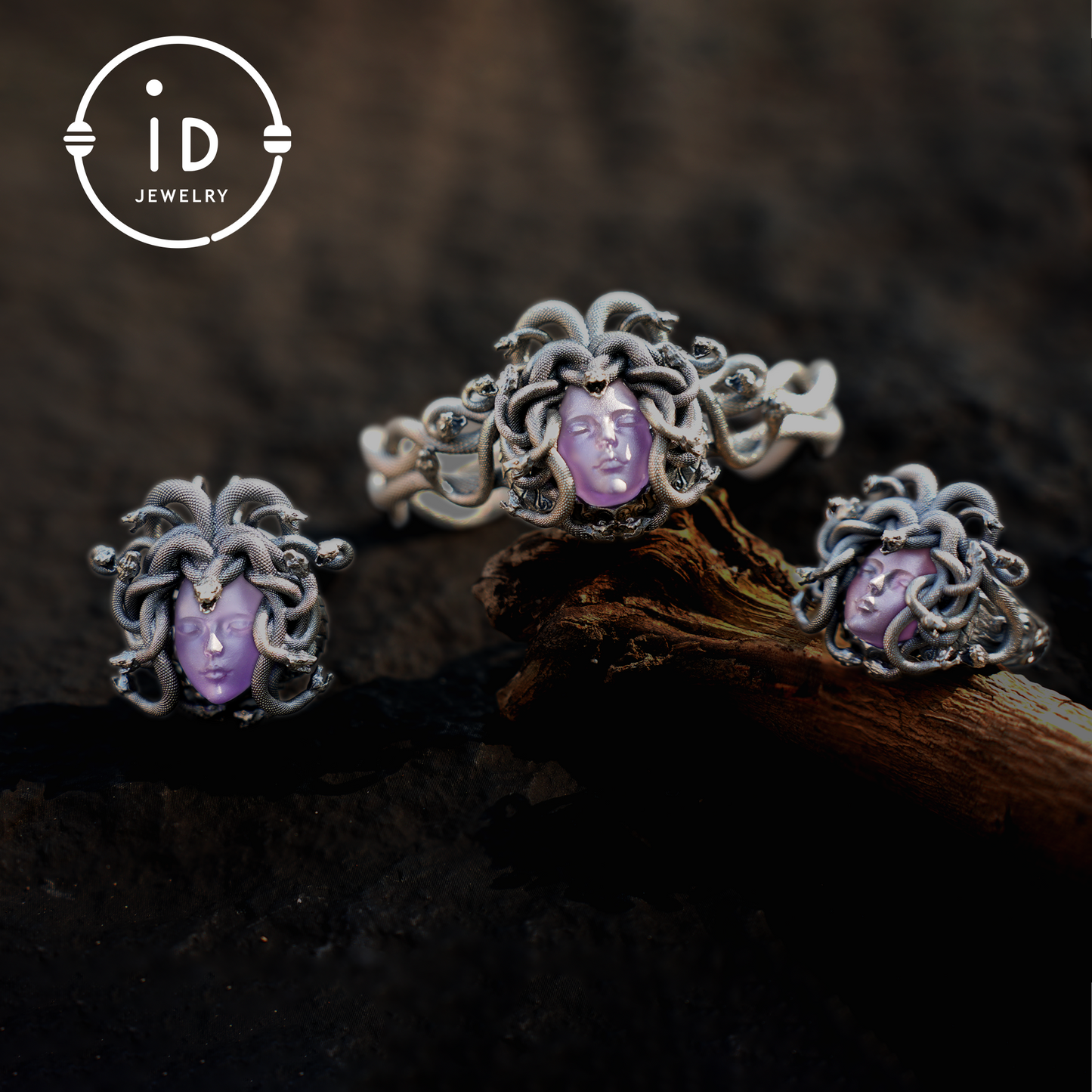 Medusa Pendant, 925 Sterling Silver, Handcrafted with Amethyst Crystal, Mythical Jewelry, Unique Gift