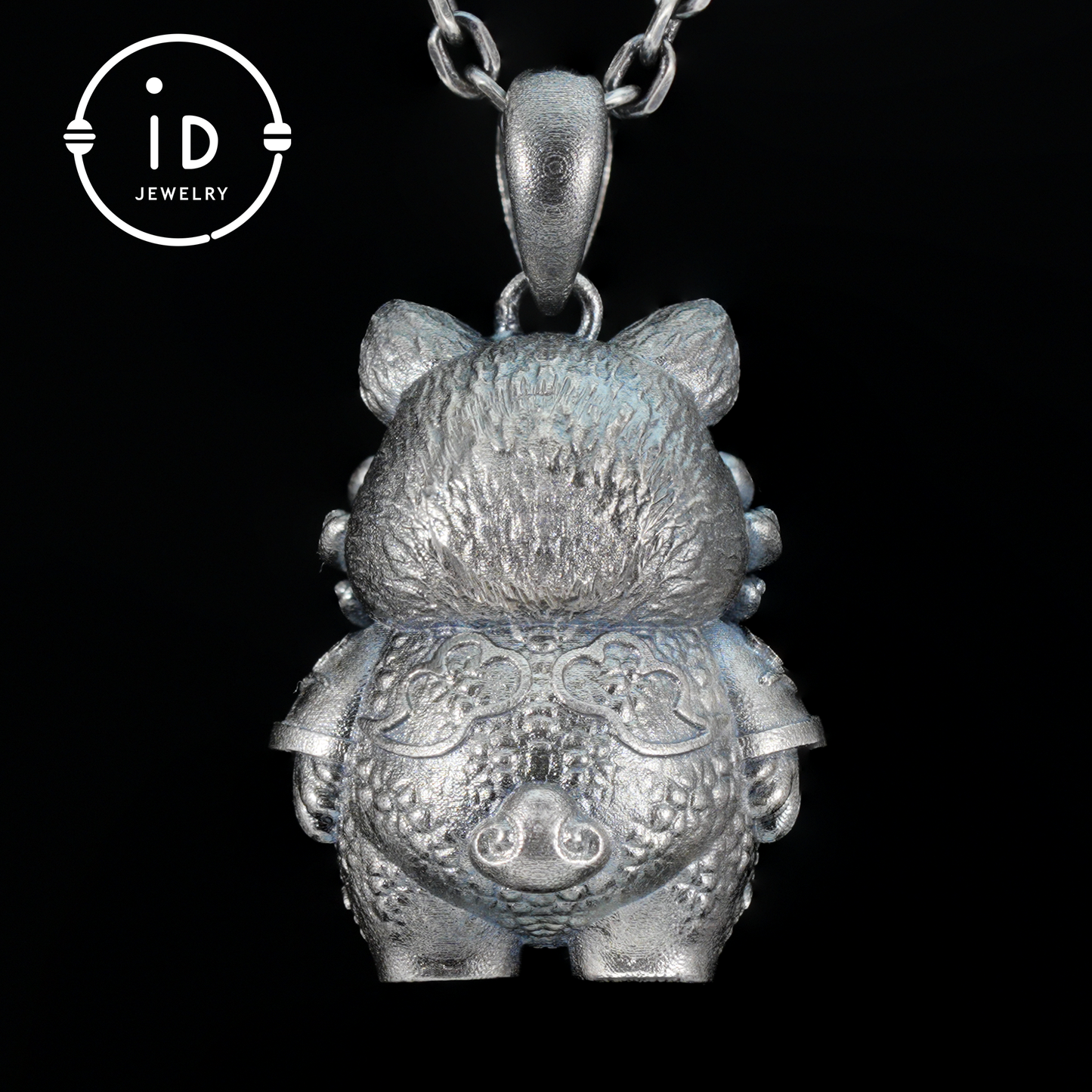 Tiger Pendant in 925 Sterling Silver with Sunstone and Black Onyx, Vintage Totem Necklace Amulet, Gift for Men Birthday Christmas