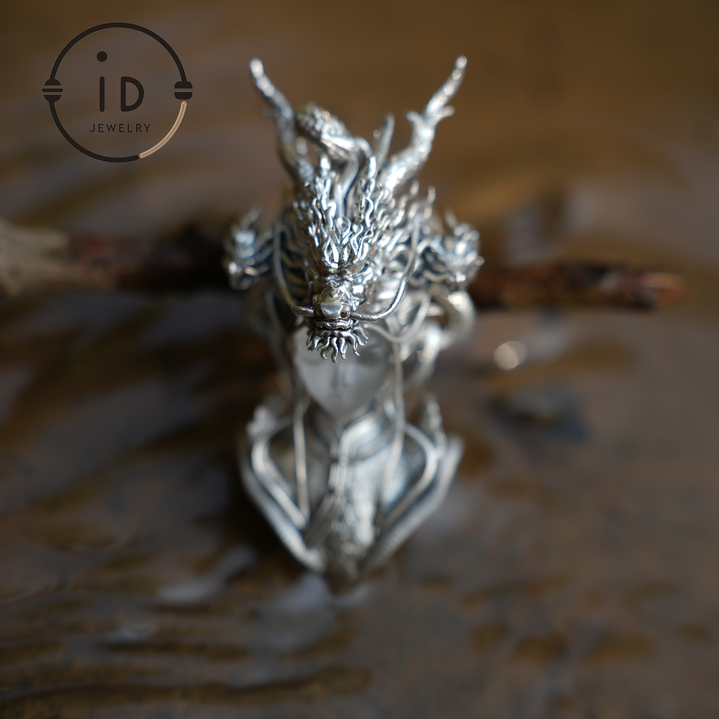 925 Sterling Silver Eastern Dragon God Pendant – Handmade Fantasy Jewelry for Collectors & Cultural Enthusiasts