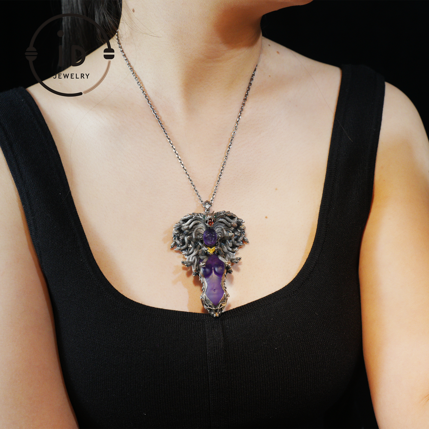 Handmade Gothic Medusa Necklace|Greek Myth Serpent Hair Jewelry Design|Symbol of Awakening, Inner Power and Spiritual Protection
