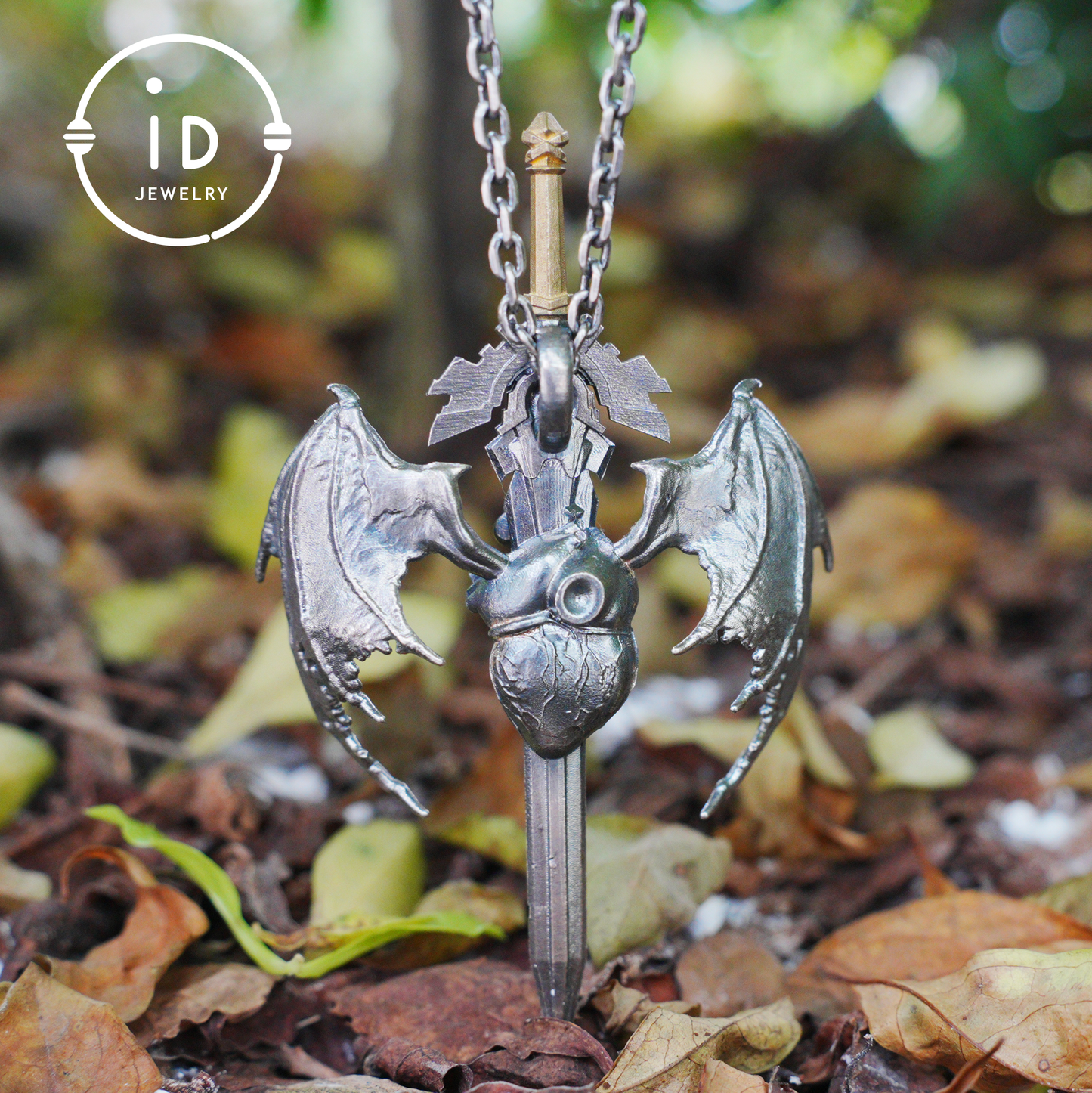 925 Silver Guardian Heartblade Necklace · Handmade 925 Silver Necklace · Garnet Symbolizing Vitality · Silver Jewelry Gift