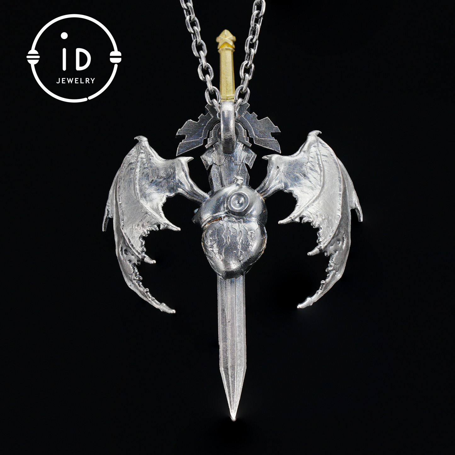 925 Silver Guardian Heartblade Necklace · Handmade 925 Silver Necklace · Garnet Symbolizing Vitality · Silver Jewelry Gift