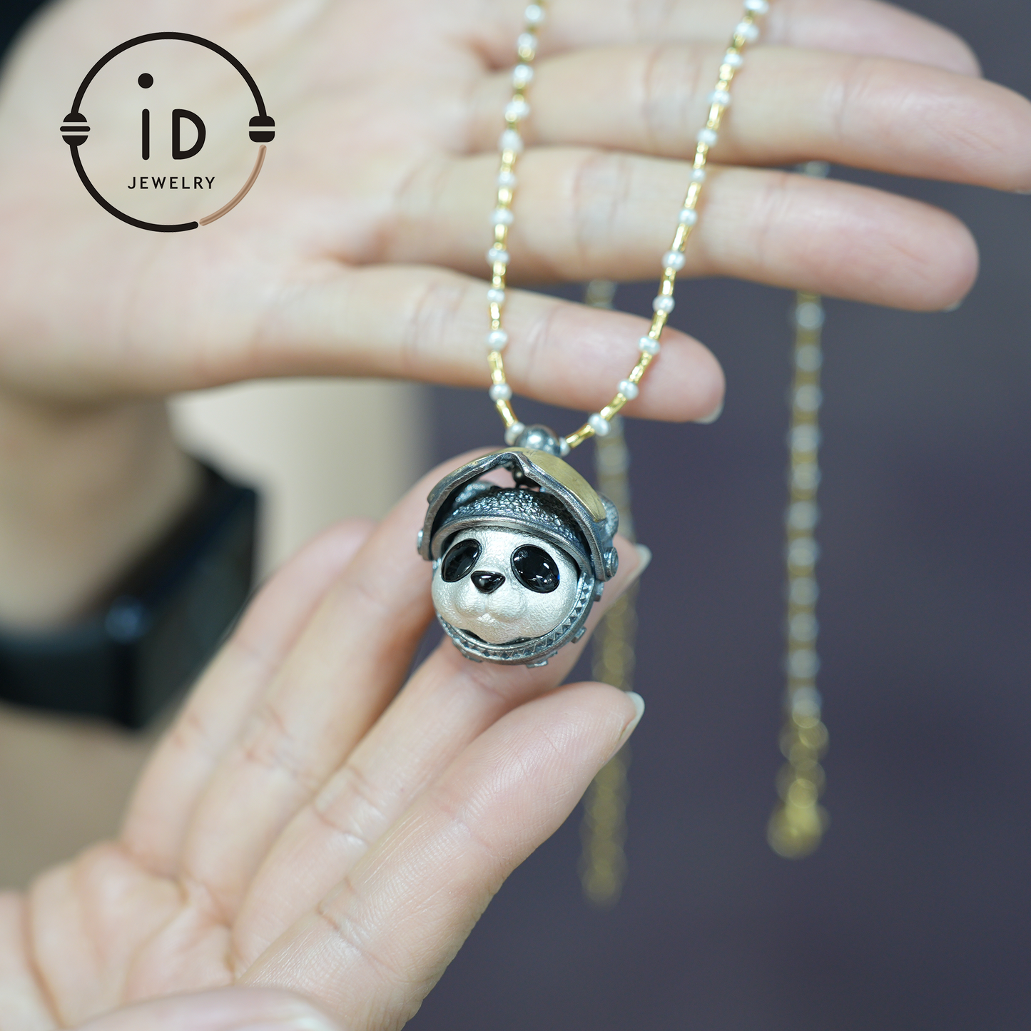 925 Sterling Silver Panda Bear Pendant – Handcrafted Animal Jewelry for Animal Lovers