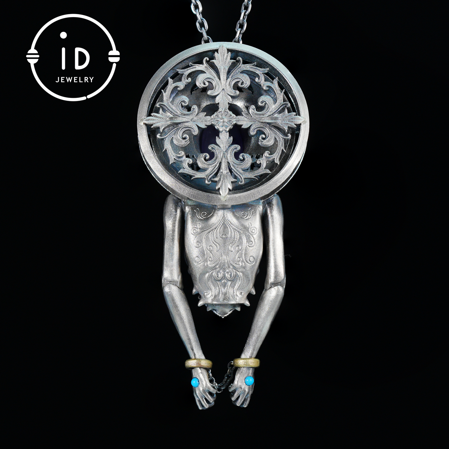 Mystic Goddess Pendant | Handmade 925 Silver & Gemstone Spiritual Necklace | Esoteric Protection Amulet