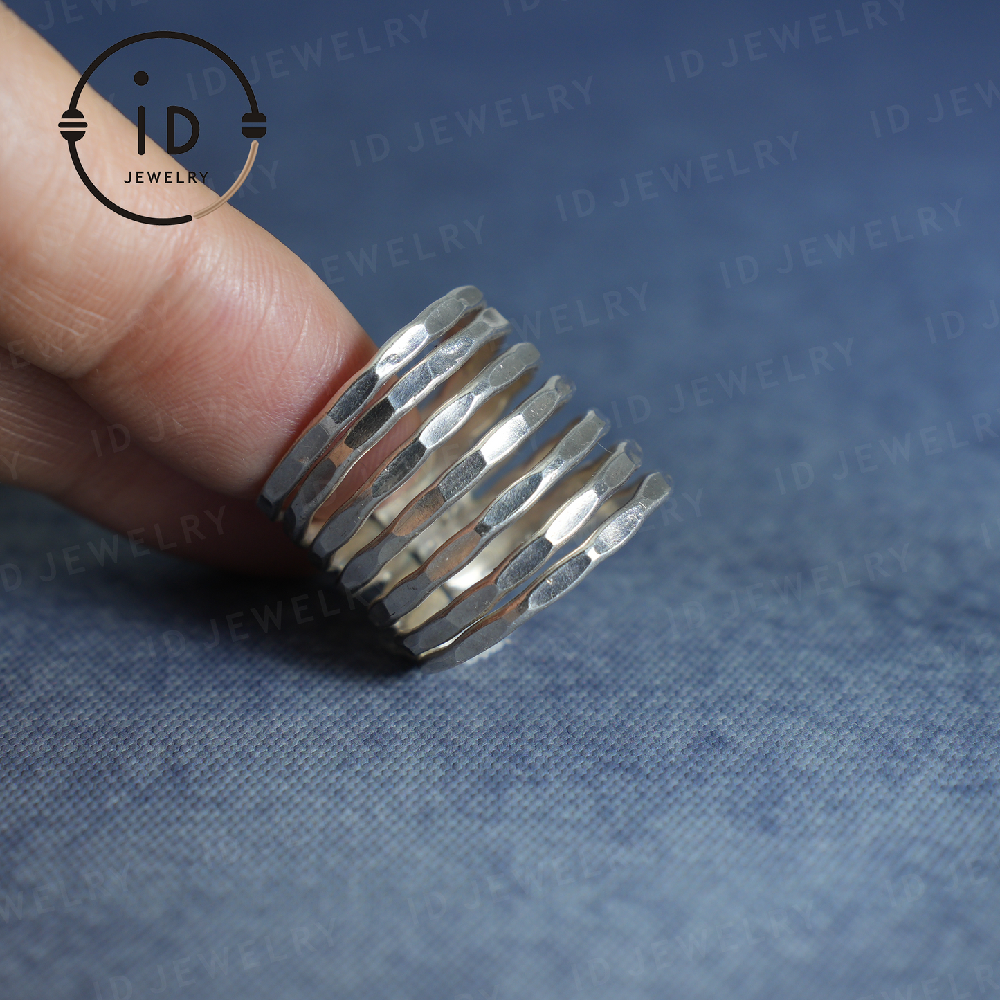 Handgefertigter Silberring, Mehrschichtiger Boho Ring, Verstellbarer minimalistischer Unisex Ring, Vintage Statement Schmuck