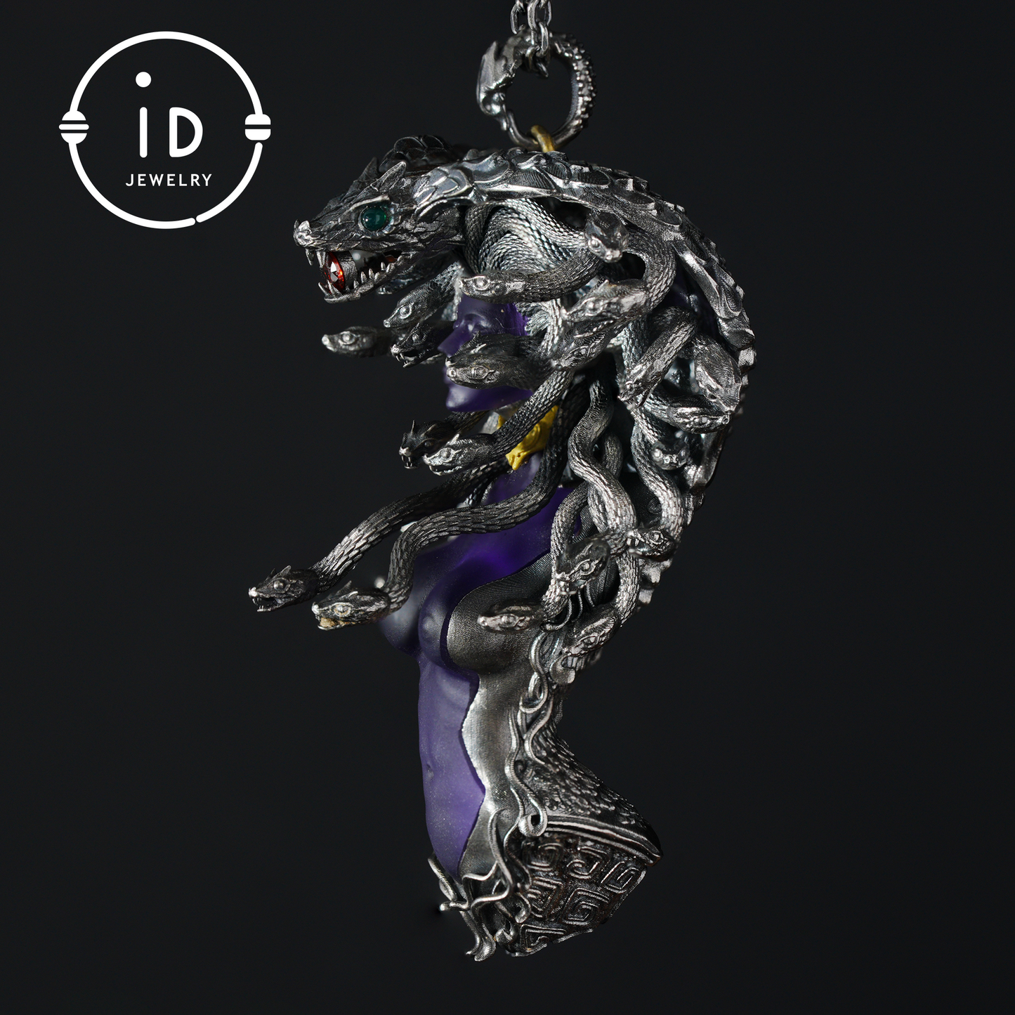 Handmade Gothic Medusa Necklace|Greek Myth Serpent Hair Jewelry Design|Symbol of Awakening, Inner Power and Spiritual Protection