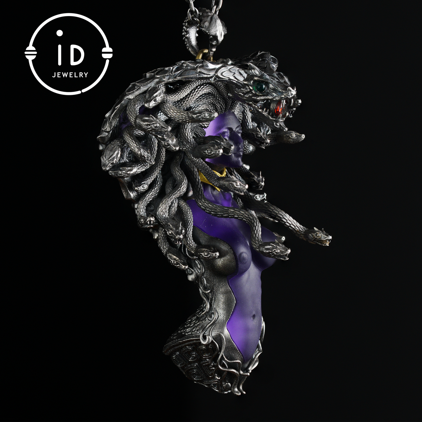 Handmade Gothic Medusa Necklace|Greek Myth Serpent Hair Jewelry Design|Symbol of Awakening, Inner Power and Spiritual Protection