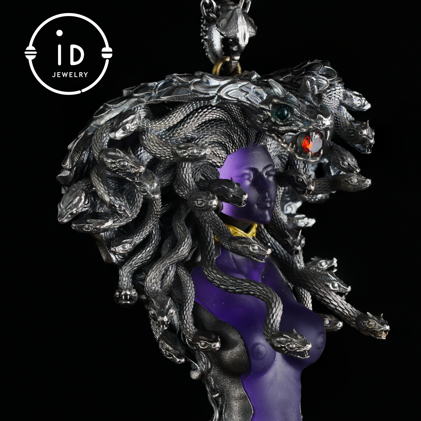 Handmade Gothic Medusa Necklace|Greek Myth Serpent Hair Jewelry Design|Symbol of Awakening, Inner Power and Spiritual Protection
