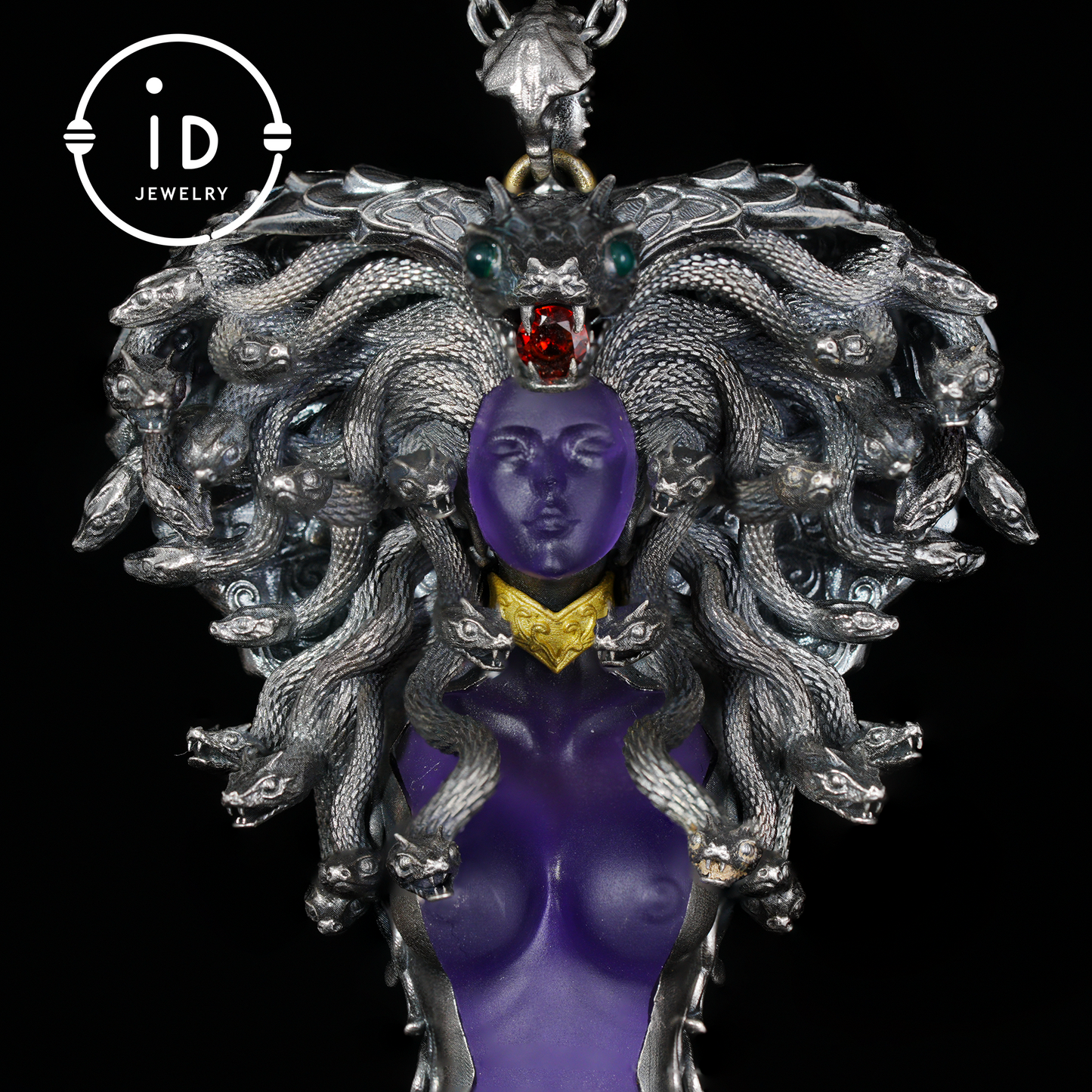 Handmade Gothic Medusa Necklace|Greek Myth Serpent Hair Jewelry Design|Symbol of Awakening, Inner Power and Spiritual Protection
