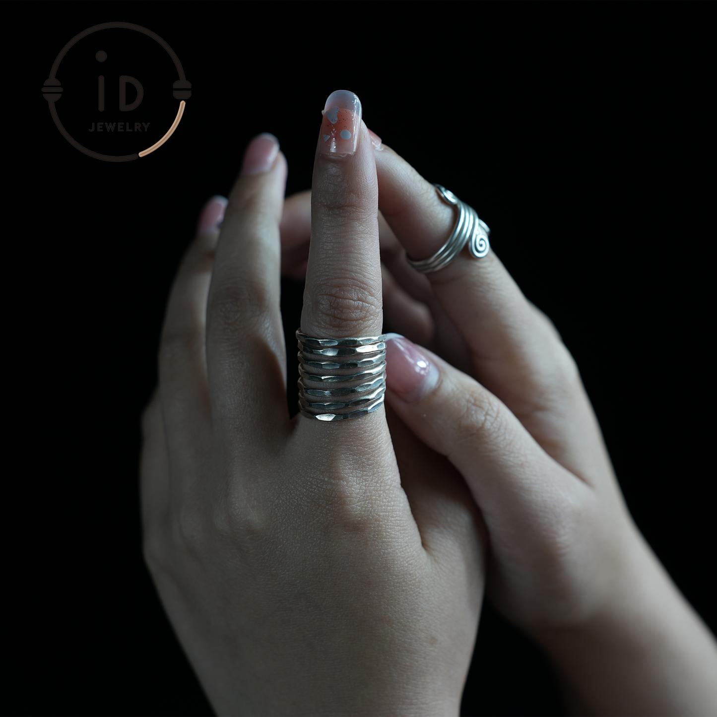 Handgefertigter Silberring, Mehrschichtiger Boho Ring, Verstellbarer minimalistischer Unisex Ring, Vintage Statement Schmuck