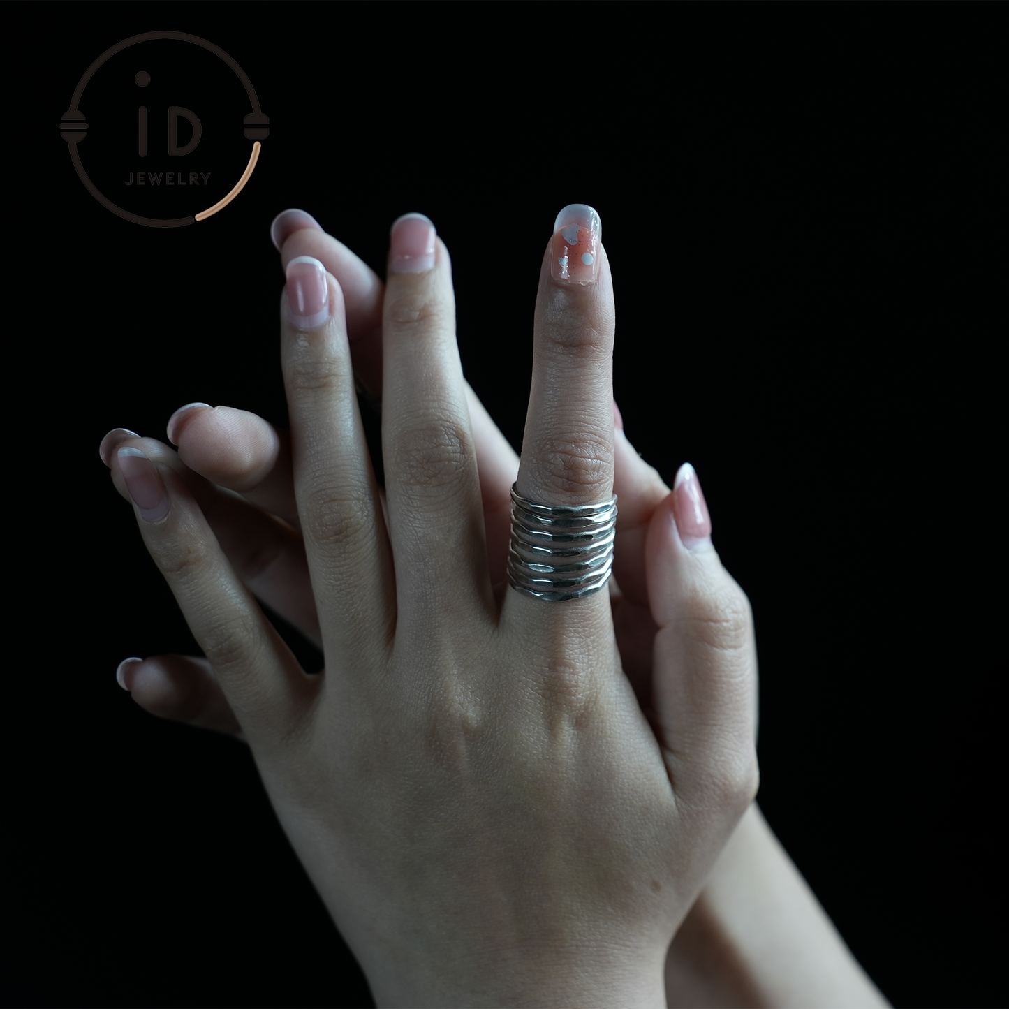 Handgefertigter Silberring, Mehrschichtiger Boho Ring, Verstellbarer minimalistischer Unisex Ring, Vintage Statement Schmuck