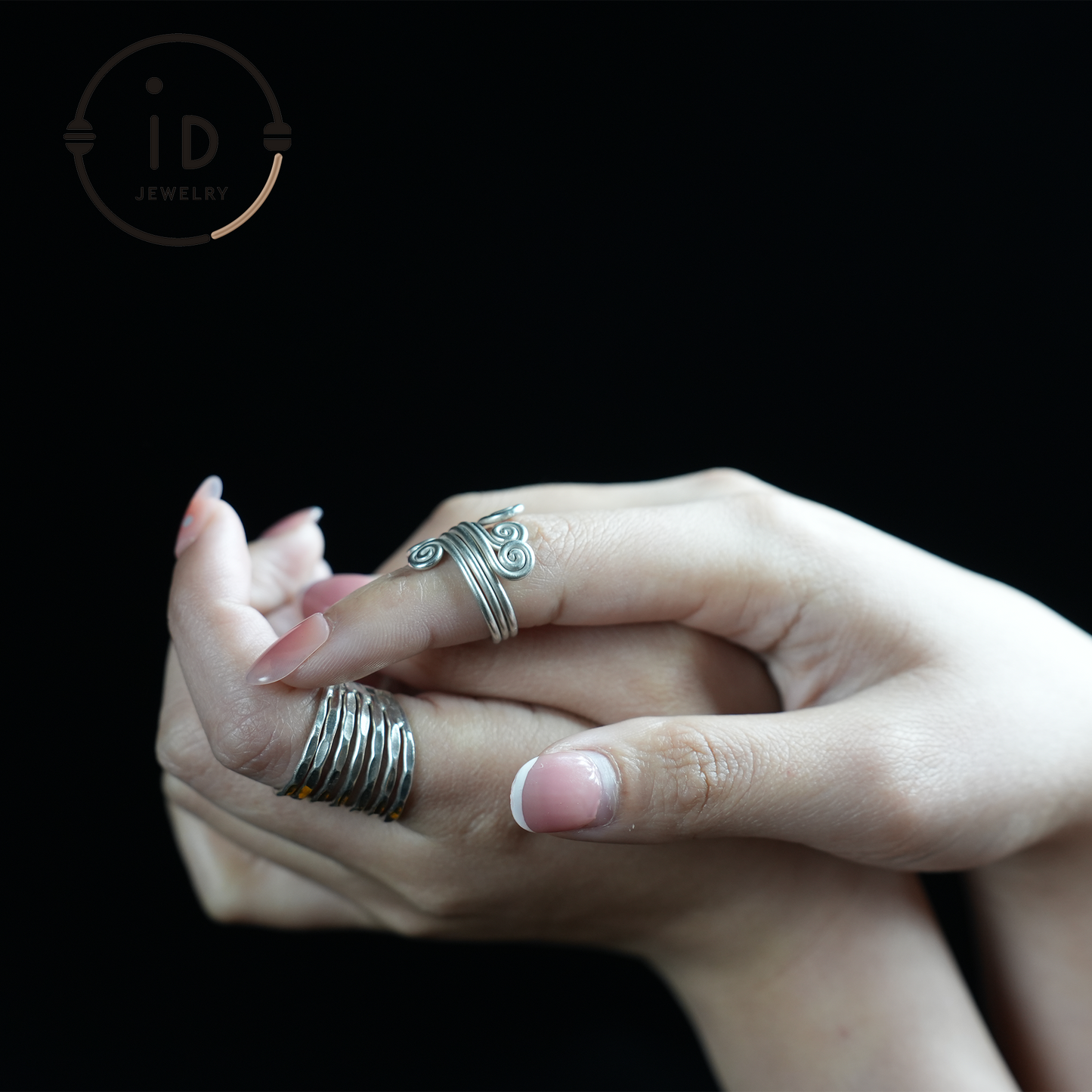 Handgefertigter Silberring, Mehrschichtiger Boho Ring, Verstellbarer minimalistischer Unisex Ring, Vintage Statement Schmuck