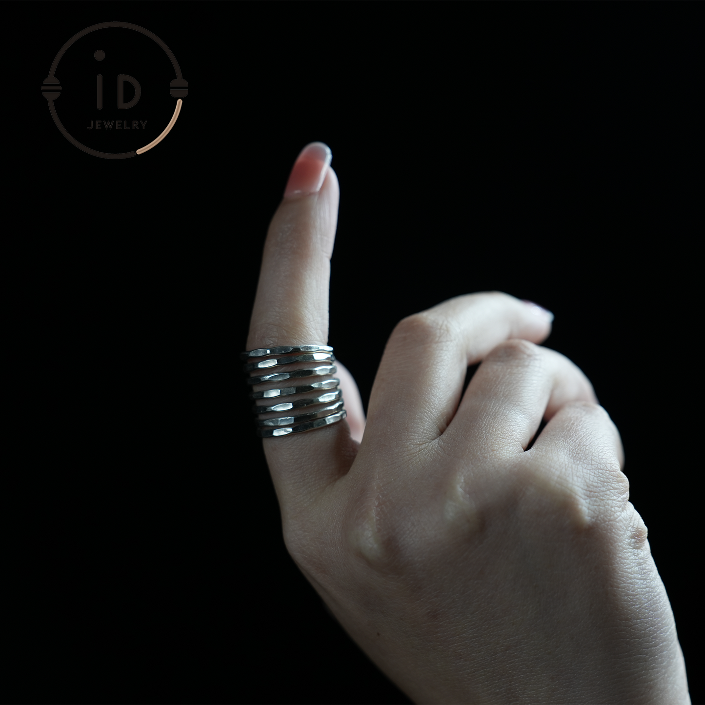 Handgefertigter Silberring, Mehrschichtiger Boho Ring, Verstellbarer minimalistischer Unisex Ring, Vintage Statement Schmuck