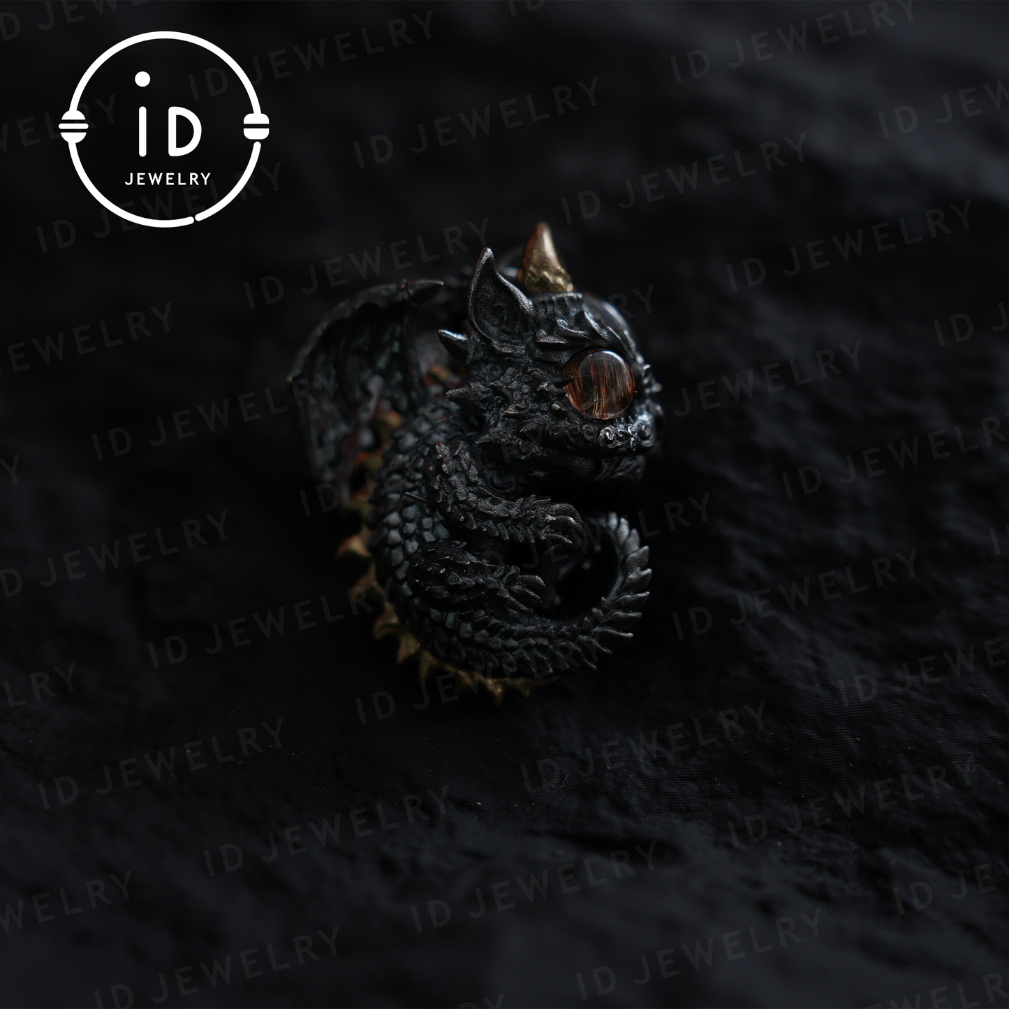 Handmade Dragon Pendant | Gothic Silver Amulet | Mystic Eyes and Wings | Fantasy Jewelry