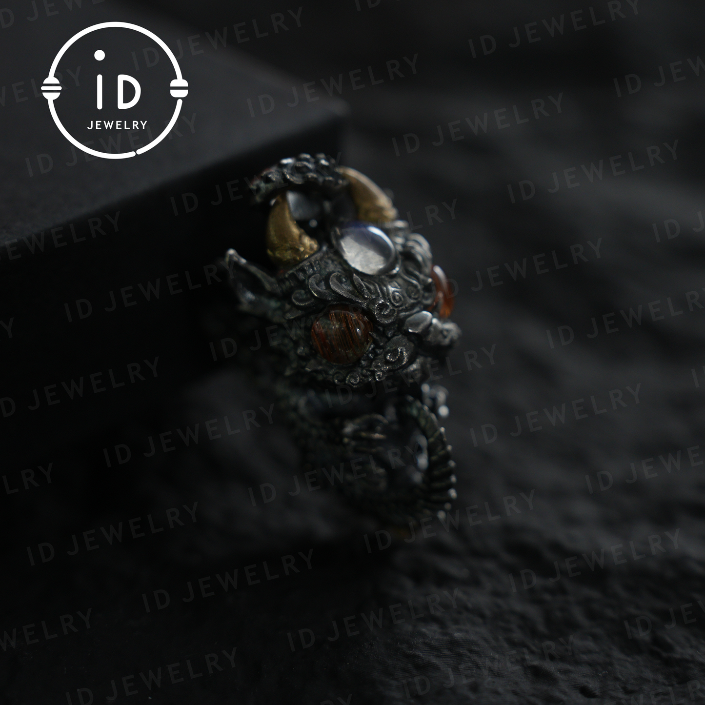 Handmade Dragon Pendant | Gothic Silver Amulet | Mystic Eyes and Wings | Fantasy Jewelry