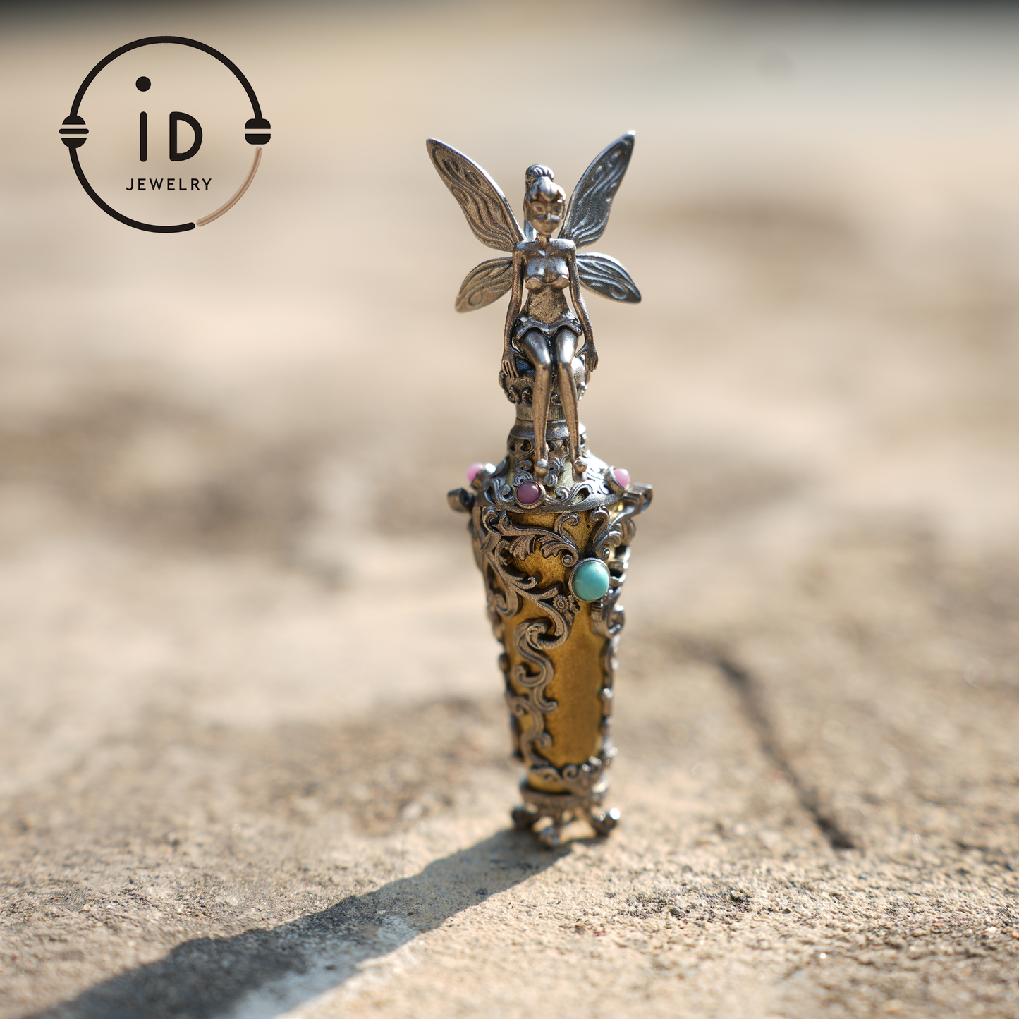 Enchanted Fairy Pendant – Handcrafted 925 Silver Jewelry with Turquoise & Amethyst | Perfect for Gifts