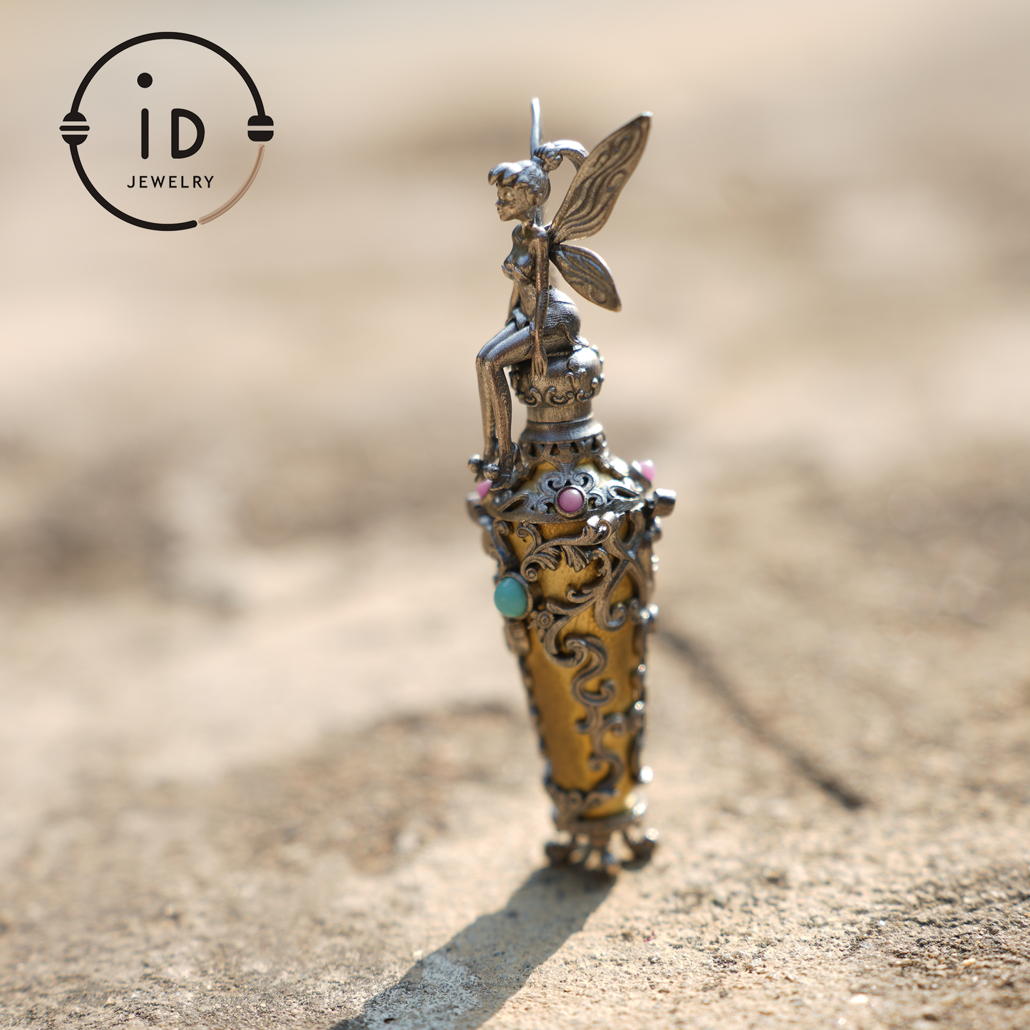 Enchanted Fairy Pendant – Handcrafted 925 Silver Jewelry with Turquoise & Amethyst | Perfect for Gifts