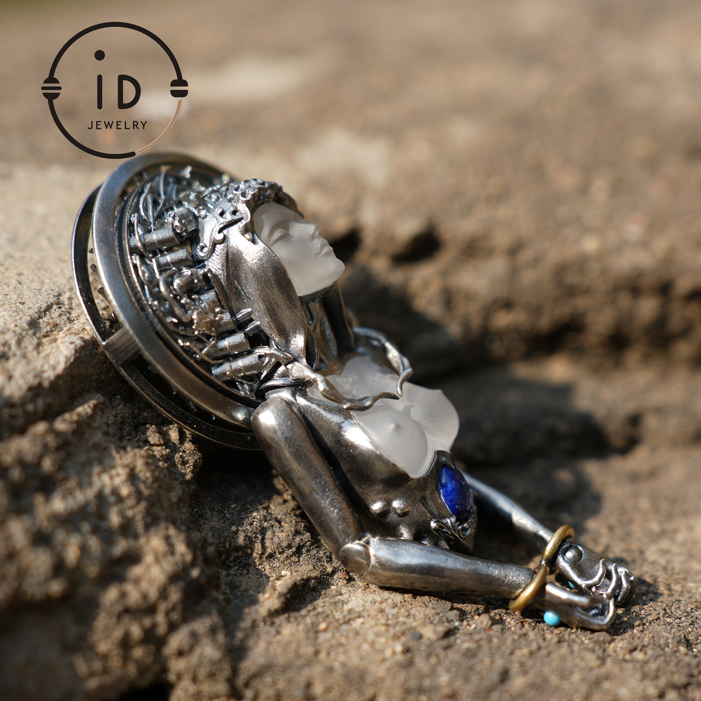 Mystic Goddess Pendant | Handmade 925 Silver & Gemstone Spiritual Necklace | Esoteric Protection Amulet
