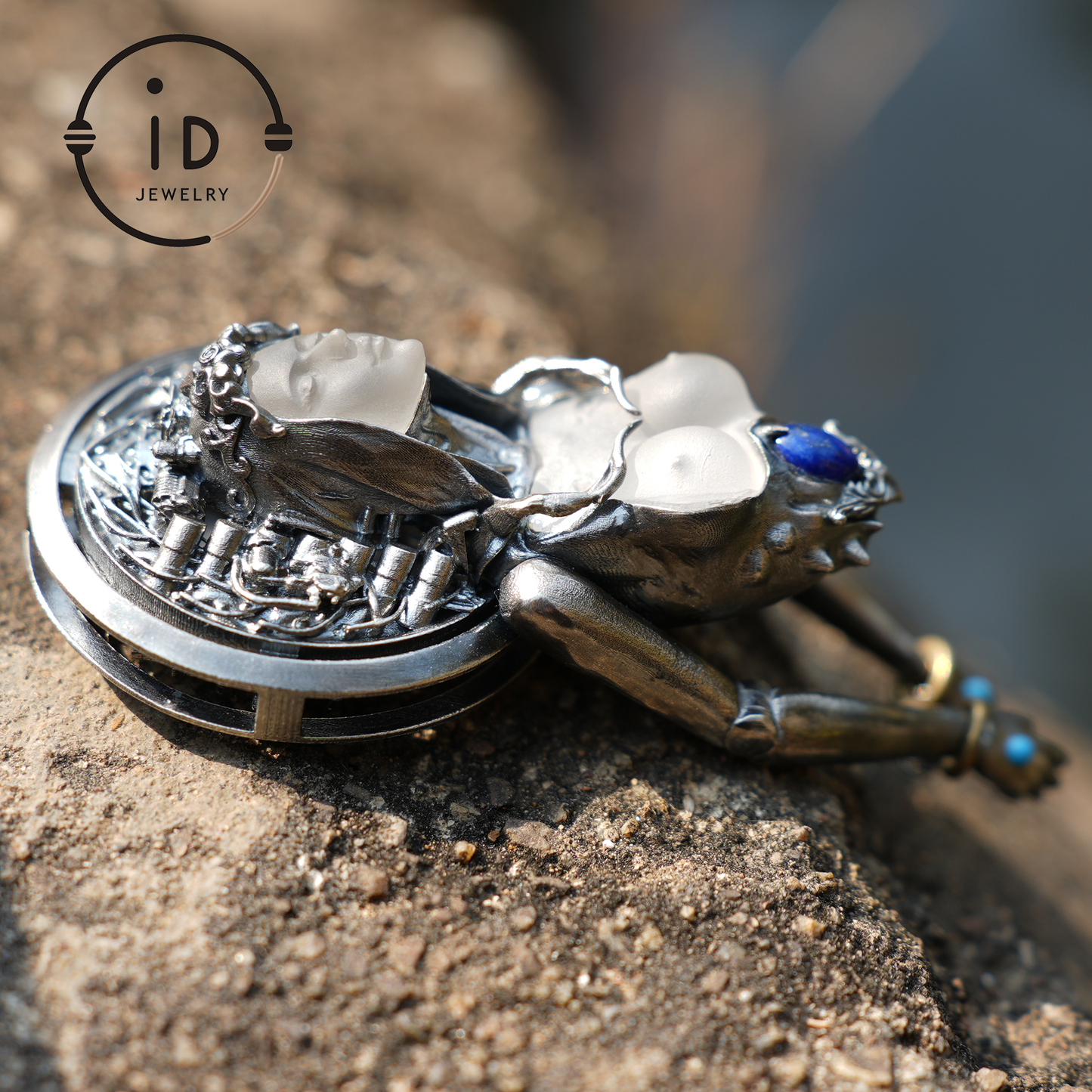 Mystic Goddess Pendant | Handmade 925 Silver & Gemstone Spiritual Necklace | Esoteric Protection Amulet