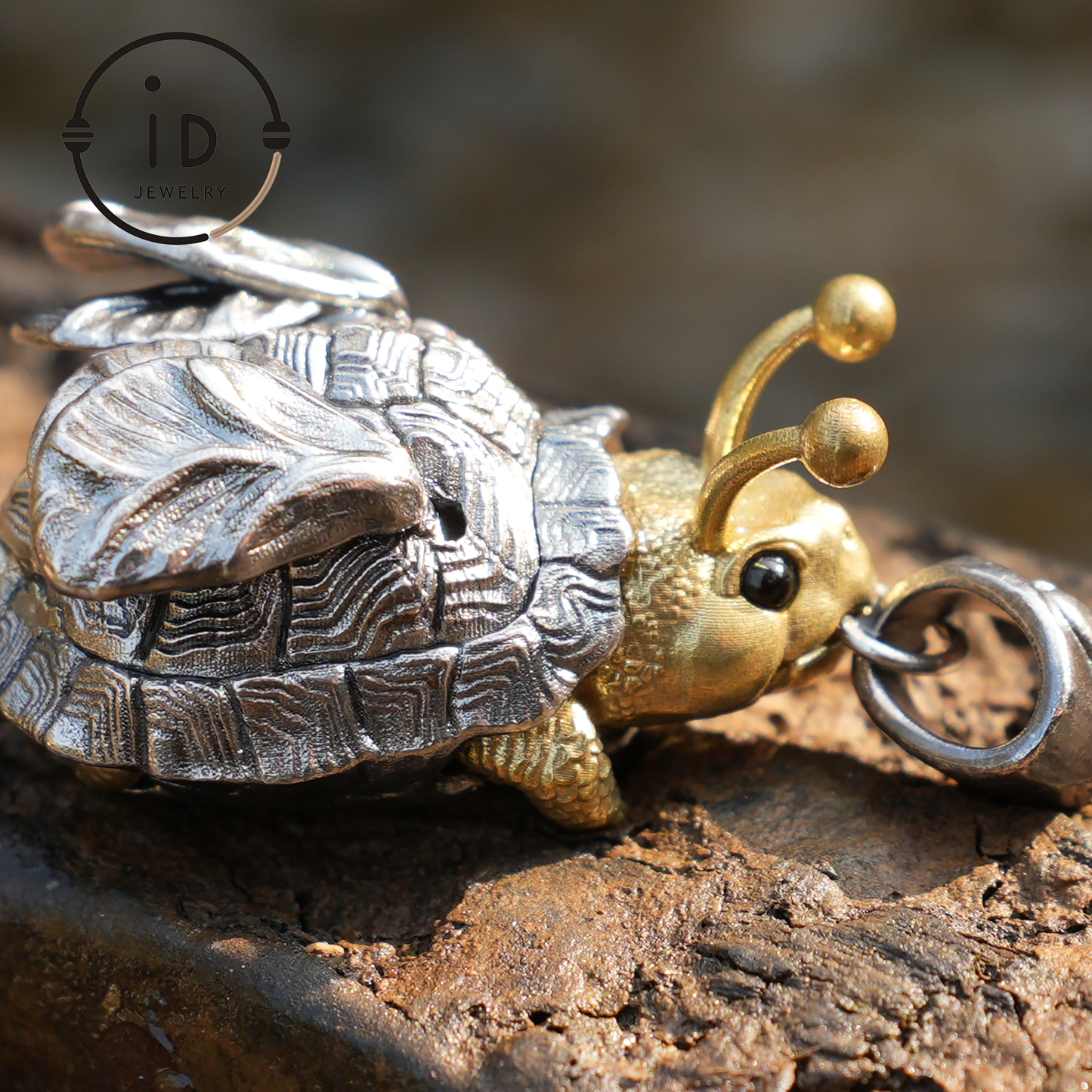 Flying Beetle Pendant – Handcrafted 925 Sterling Silver Pendant with Mythical Wing Design, Unique Gift, Art & Fantasy Jewelry