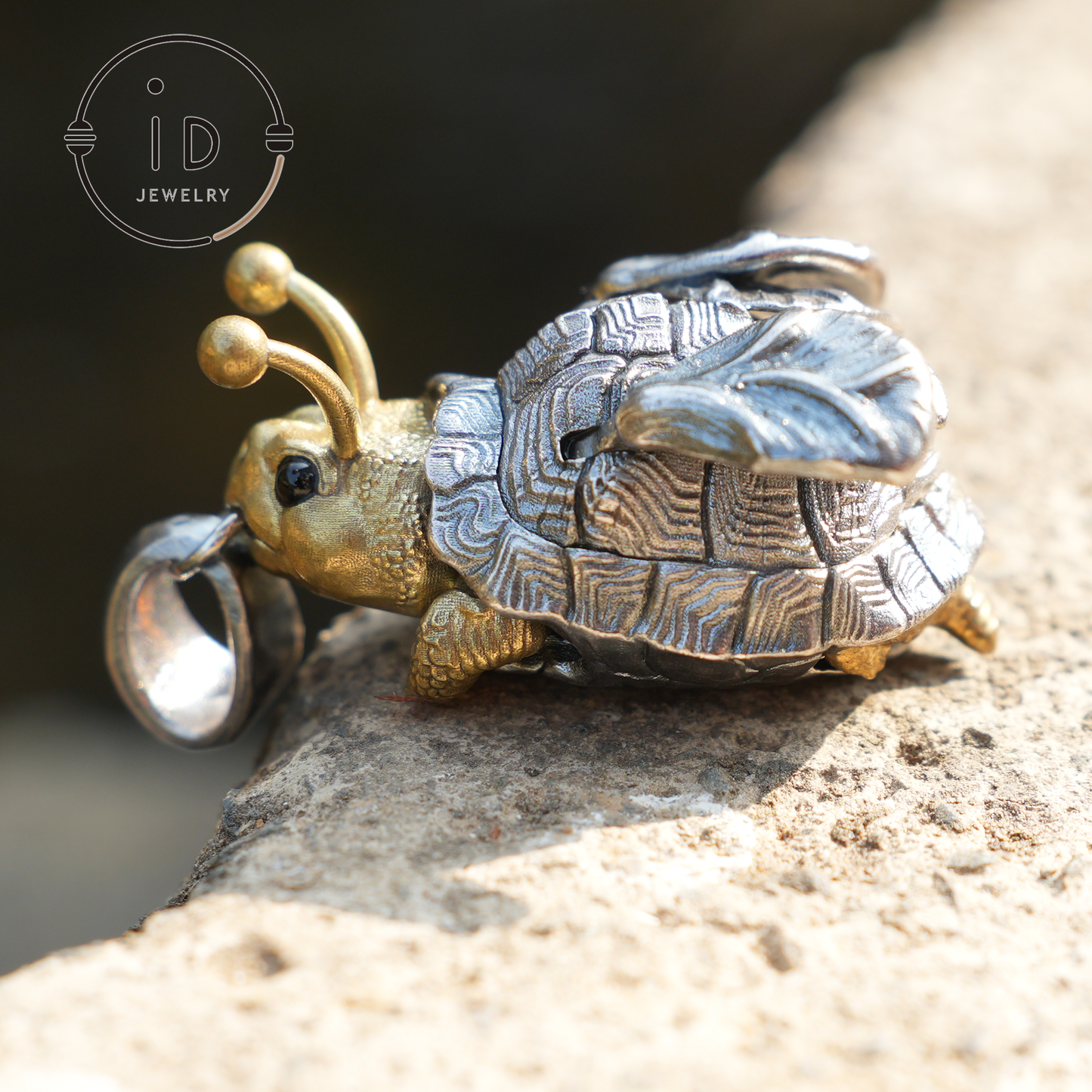 Flying Beetle Pendant – Handcrafted 925 Sterling Silver Pendant with Mythical Wing Design, Unique Gift, Art & Fantasy Jewelry