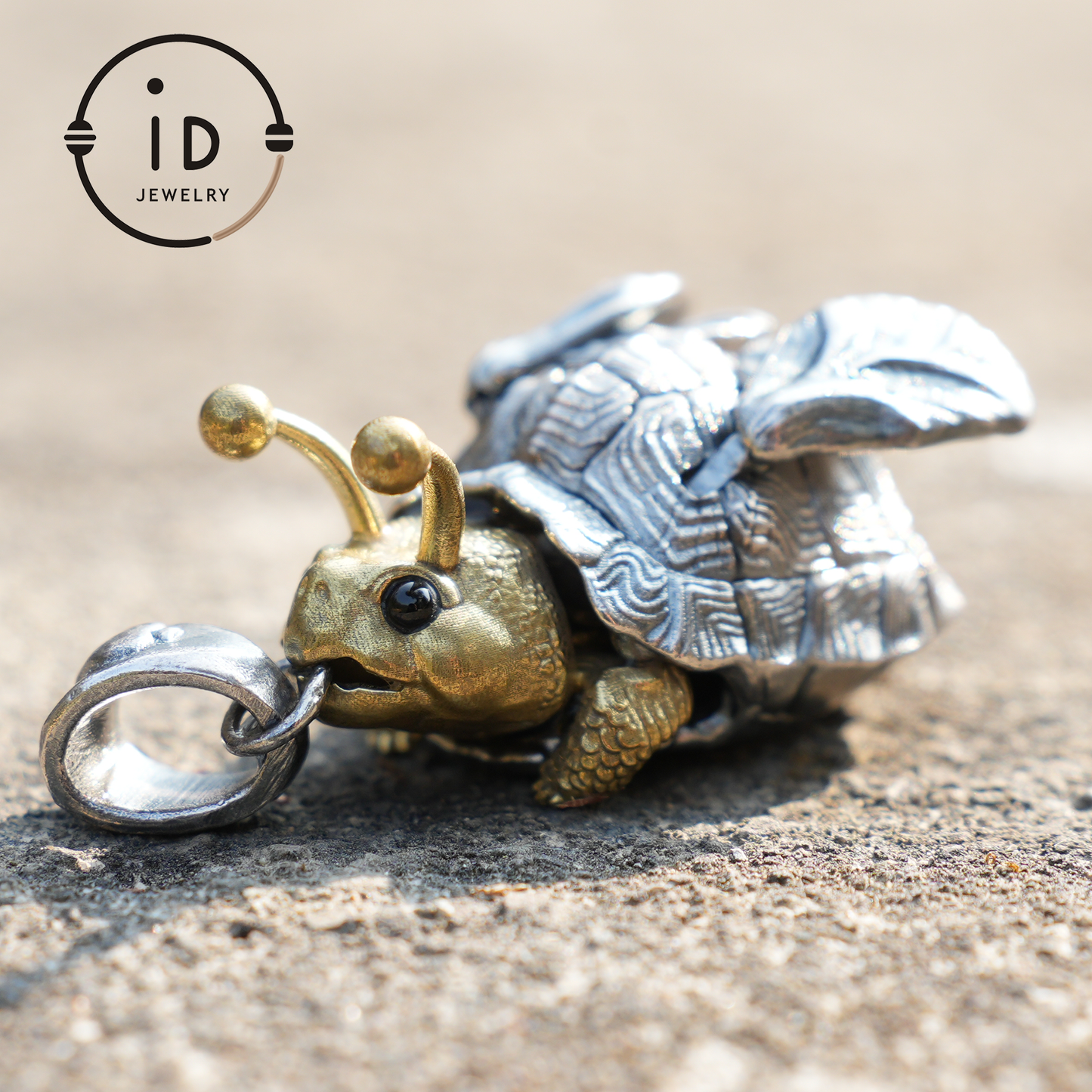 Flying Beetle Pendant – Handcrafted 925 Sterling Silver Pendant with Mythical Wing Design, Unique Gift, Art & Fantasy Jewelry