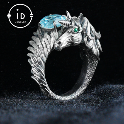 Handgeschnitzter Ring mit mystischer Kreatur | Magischer Wächter des inneren Lichts | Traumtotem-Fantasieschmuck | Symbol der Vorstellungskraft und des Geistes