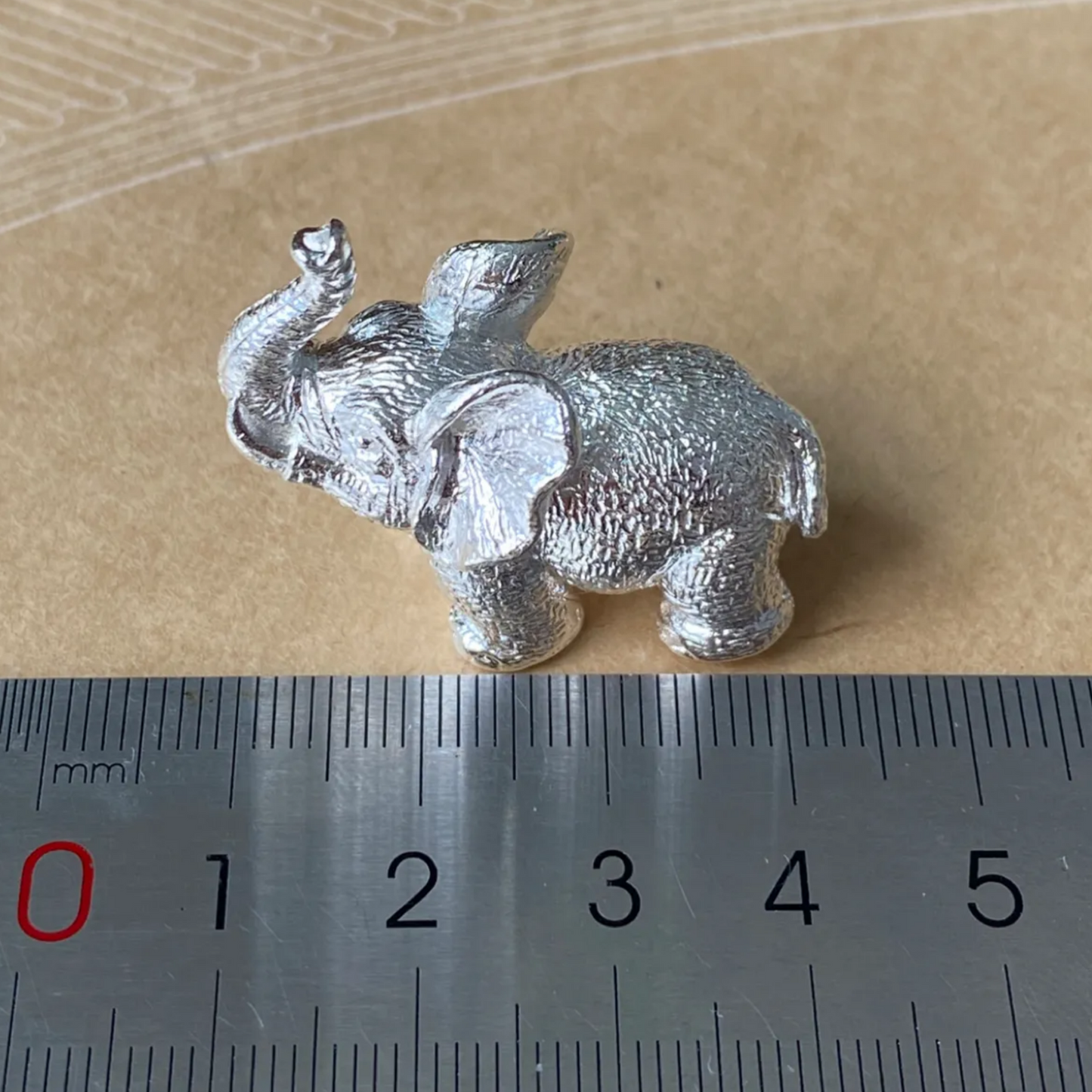 Solid 925 Silver Elephant Figurine | Lucky Animal Sculpture | Symbol of Strength & Wisdom | Home Decor Gift for Him or Her