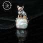 Süßer Hundeanhänger | Barockperle | Handgefertigter Schmuck | Geschenk für Hundeliebhaber | Schutzamulett 