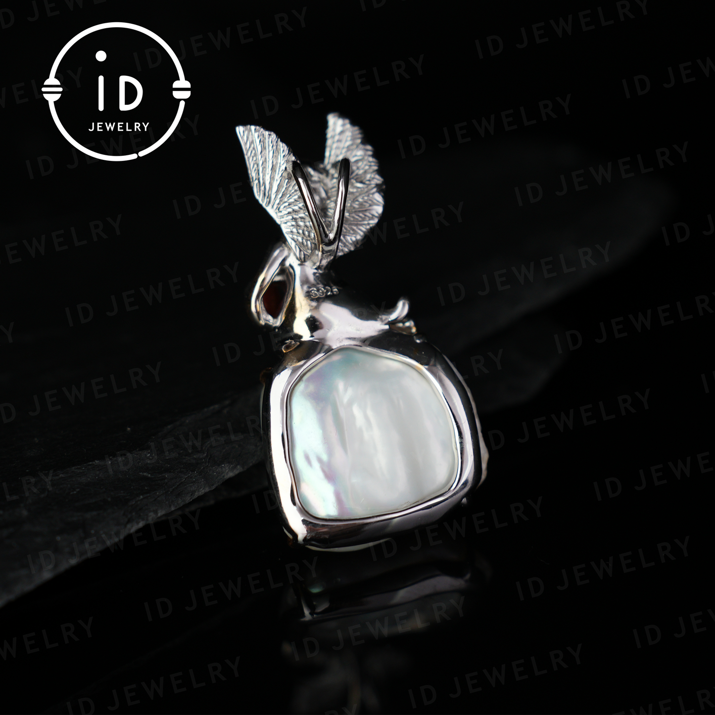 Handgefertigter Engelsanhänger | Barockperlenschmuck mit Karneol | Amulettgeschenk | Fantasy-Kunstschmuck 