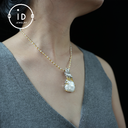 Süßer Hundeanhänger | Barockperle | Handgefertigter Schmuck | Geschenk für Hundeliebhaber | Schutzamulett 