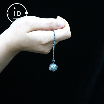 Wunderlicher Kugelfisch-Anhänger aus Sterlingsilber – Charm für emotionale Unterstützung – Süße Ozean-Totem-Halskette – Türkis- und Onyx-Augen – Heilende Geschenkidee