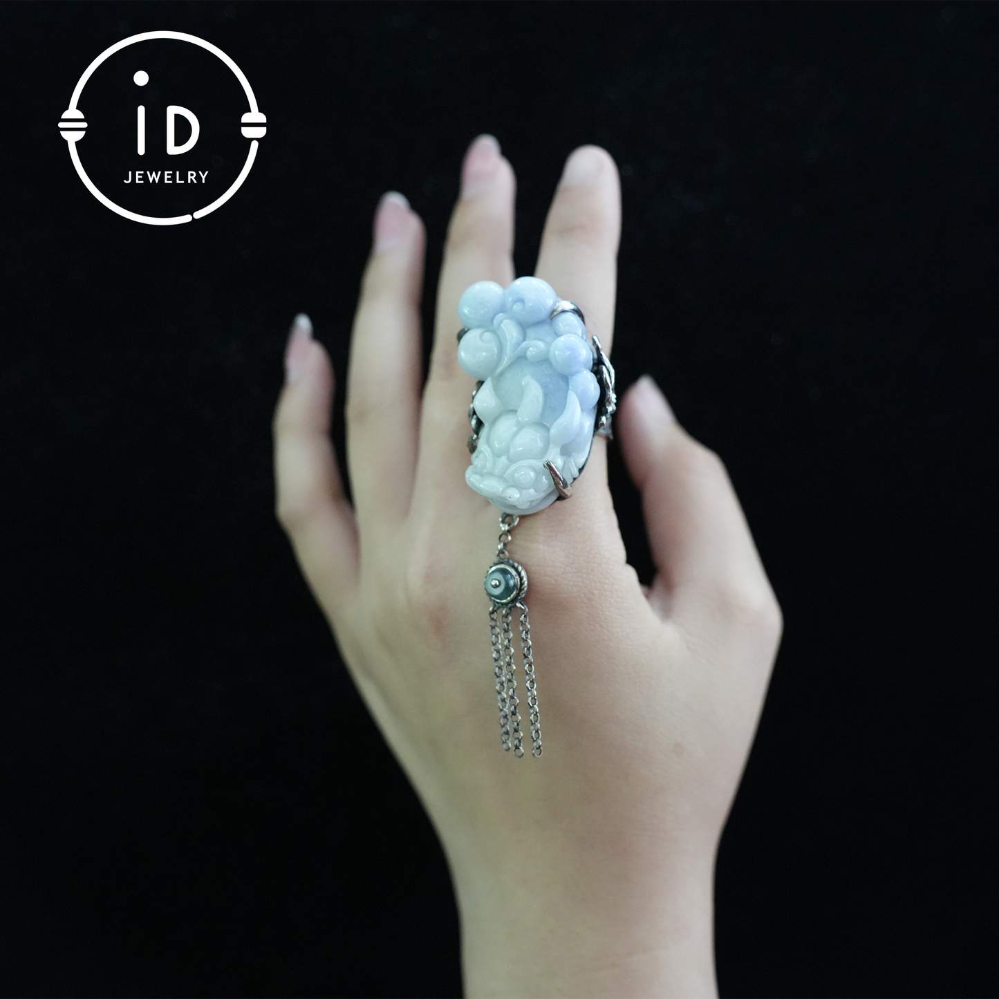 Handgefertigter Jadeitring | Mystischer Schutzschmuck | Künstlerischer Edelsteinring | Inspiriert von tapferen Truppen | Symbol des Glücks 