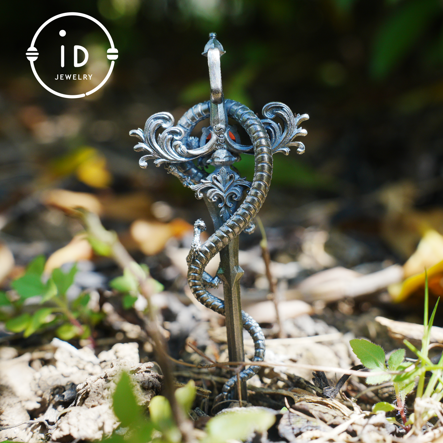 Halskette mit Drachenanhänger aus 925er Silber|Natürliches Topas-Amulett|Mittelalterlicher Fantasy-Schmuck|Gothic-Drachenstil|Spirituelles Kraftsymbol