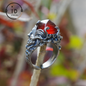 Handgefertigter Gothic Ring | Mystischer Schmuck mit Achat | Barockstil 