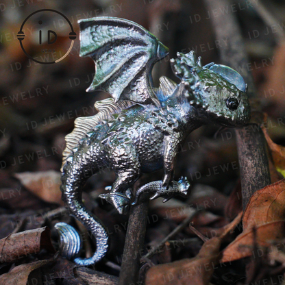 Mystischer kleiner Drachenwächter | Handgefertigter Schutzanhänger mit Fantasy-Flair | Symbolische Halskette für einen ganz besonderen Menschen