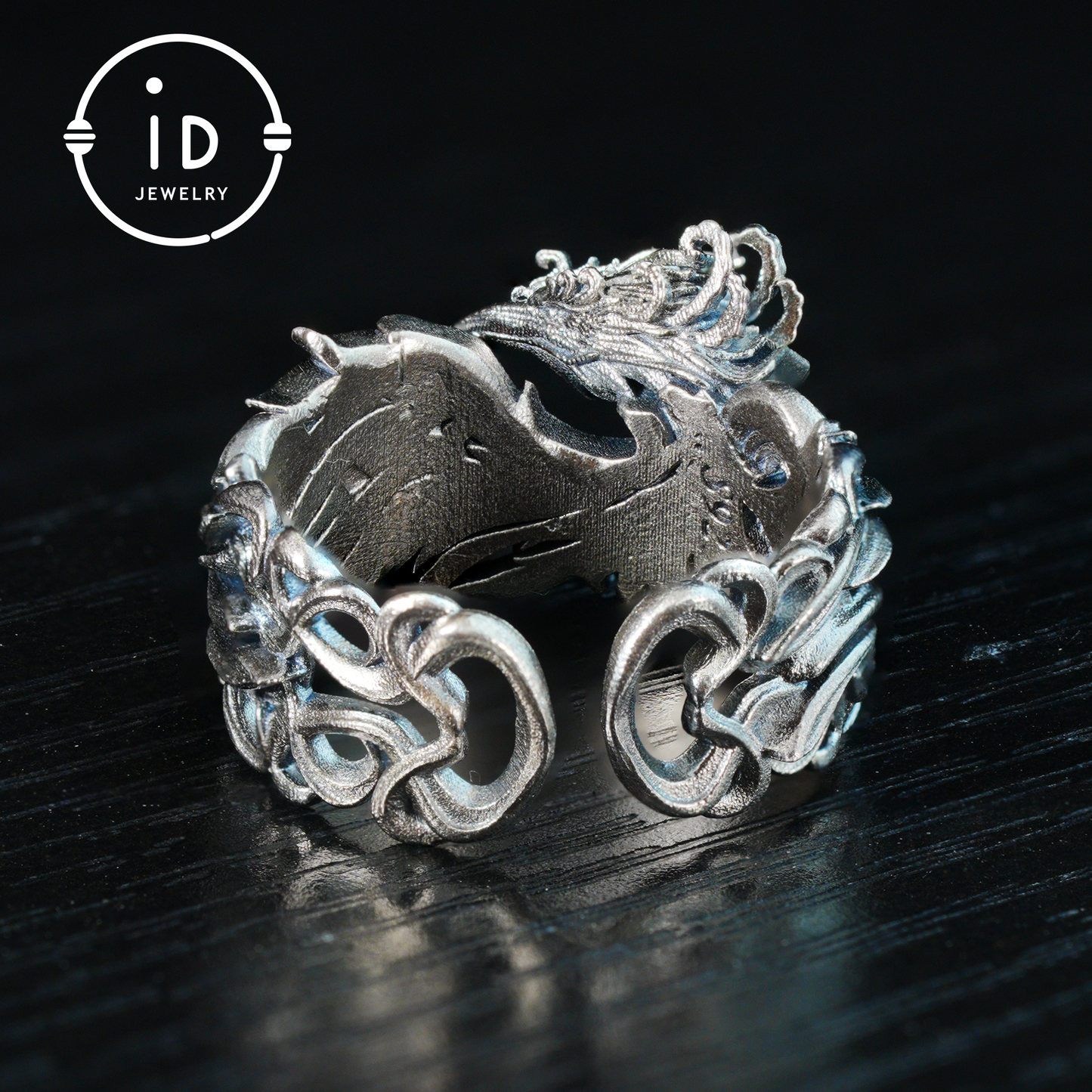 Garnet Ring 925 Silver Heart Ring Gothic Style Adjustable Oxidized Gift for Her Fantasy Jewelry Abstract Flame Design