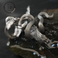 Cobra Vogel Anhänger Brosche, Handgemachter Gothic Fantasy Schmuck, Mythische Tier Battle Art Halskette 