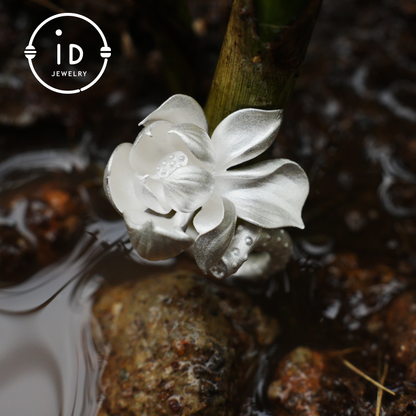 Lotus Ring in 925 Sterling Silver, Handmade Blossom Ring in Zen Style, Botanical Jewelry Gift for Her, Symbol of Inner Peace