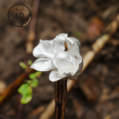 Lotus Ring in 925 Sterling Silver, Handmade Blossom Ring in Zen Style, Botanical Jewelry Gift for Her, Symbol of Inner Peace