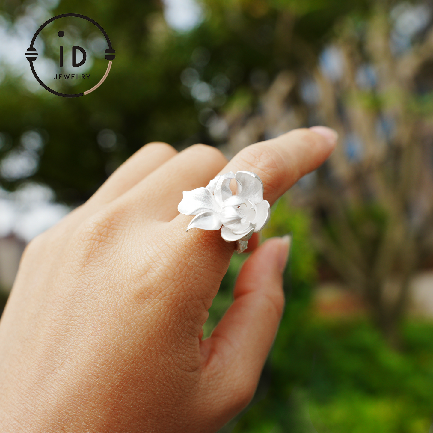 Lotus Ring in 925 Sterling Silver, Handmade Blossom Ring in Zen Style, Botanical Jewelry Gift for Her, Symbol of Inner Peace