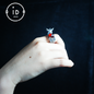Fox Ring Garnet Protection Talisman | Fantasy Animal Jewelry | Handmade Nature Spirit Ring | Woodland Amulet for Inner Desire